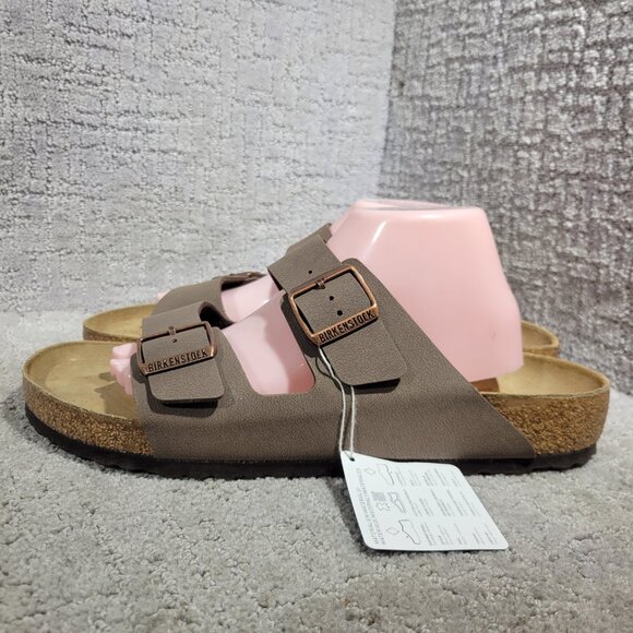 Birkenstock Arizona Men's Size 13 Regular Brown Birko-Flor Double Strap Sandals - Picture 3 of 13